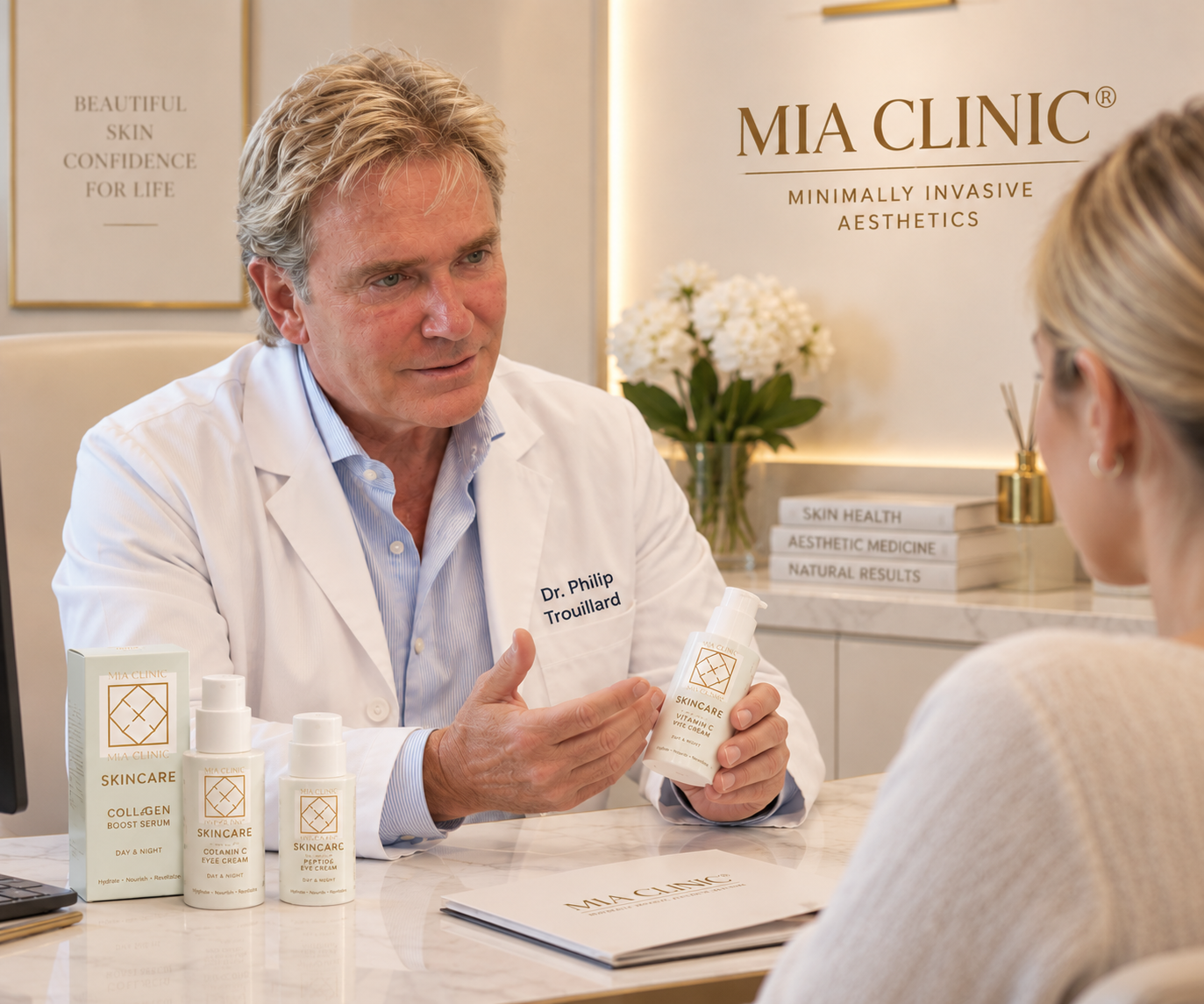 presentatie skincare MIA CLINIC skincare